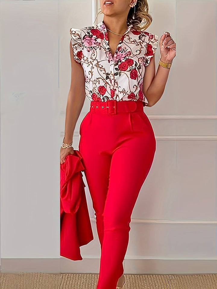 Rainie™ – Stylish Ruffle Sleeve Set