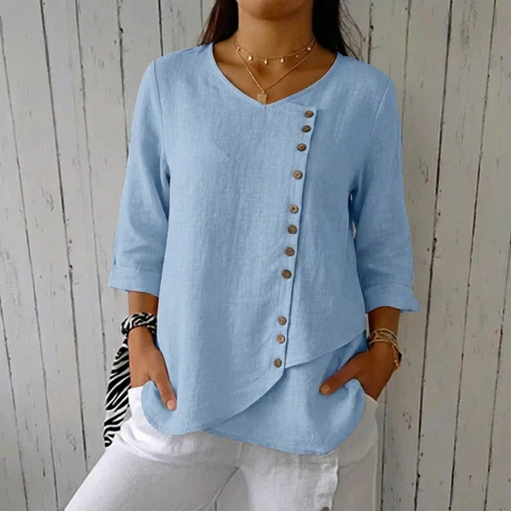 Alva™ –  Relaxed Asymmetrical Blouse