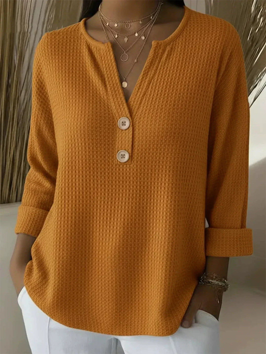 Liora | Structural Jumper with Buttons