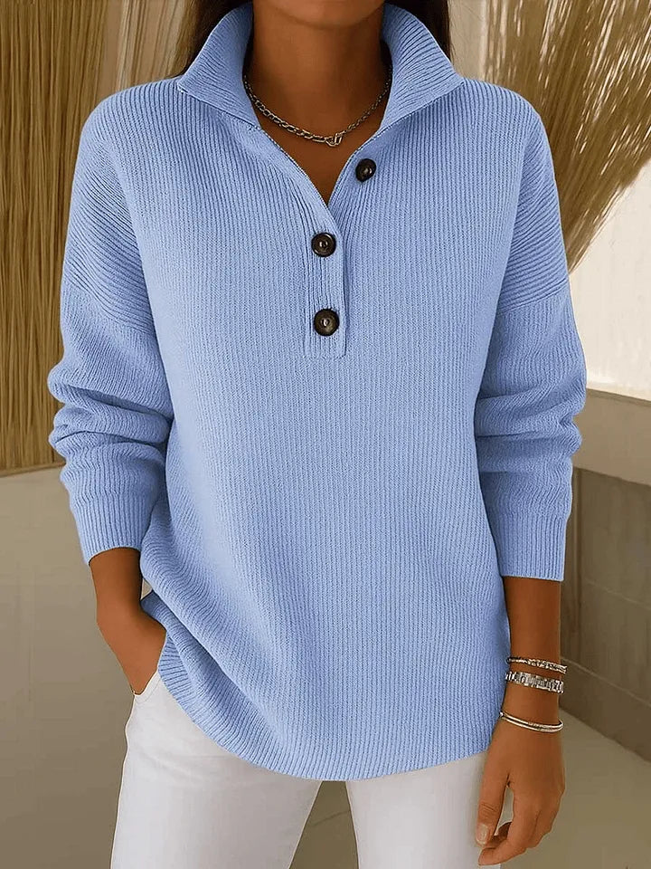 Maria | Ribbed Sweater with Collar