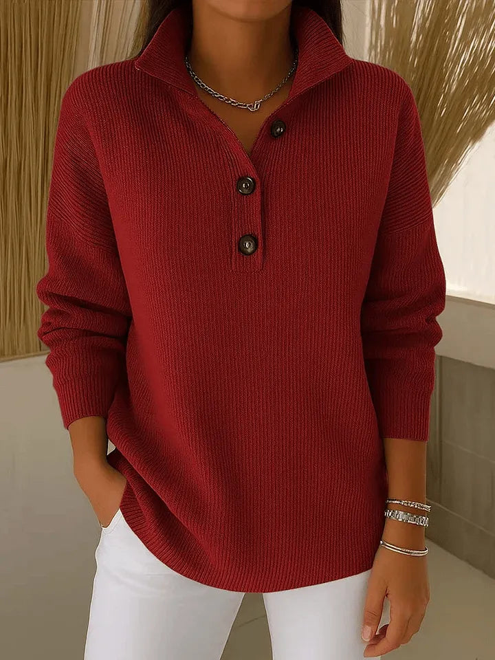 Maria | Ribbed Sweater with Collar