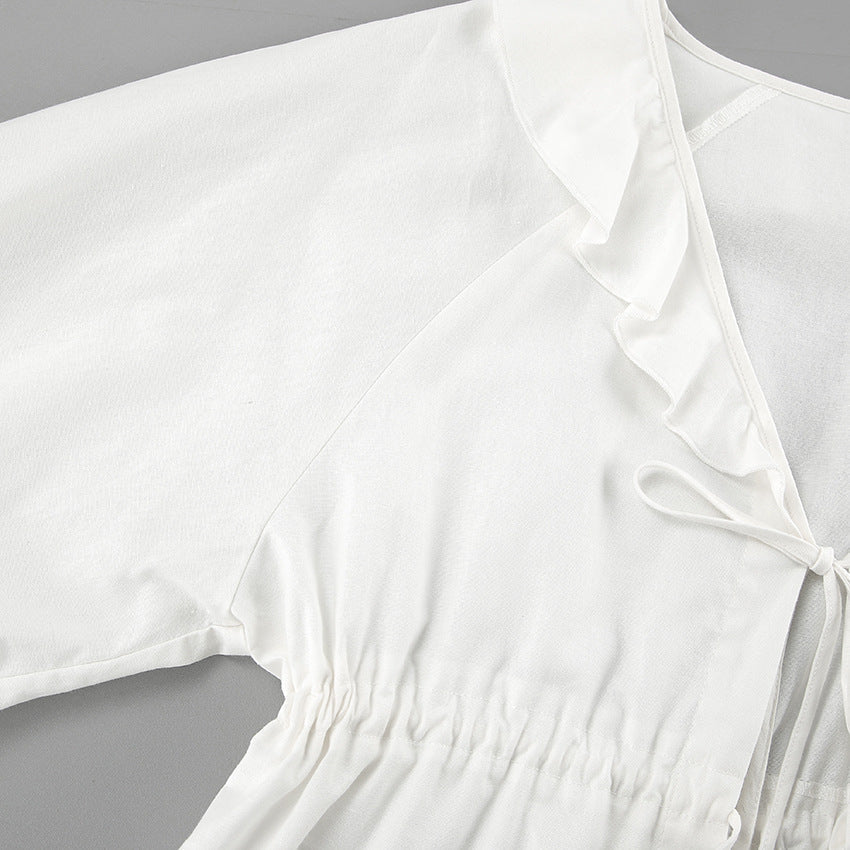 Lysandra™ – Ruffled Tie-Front Top & Shorts Set